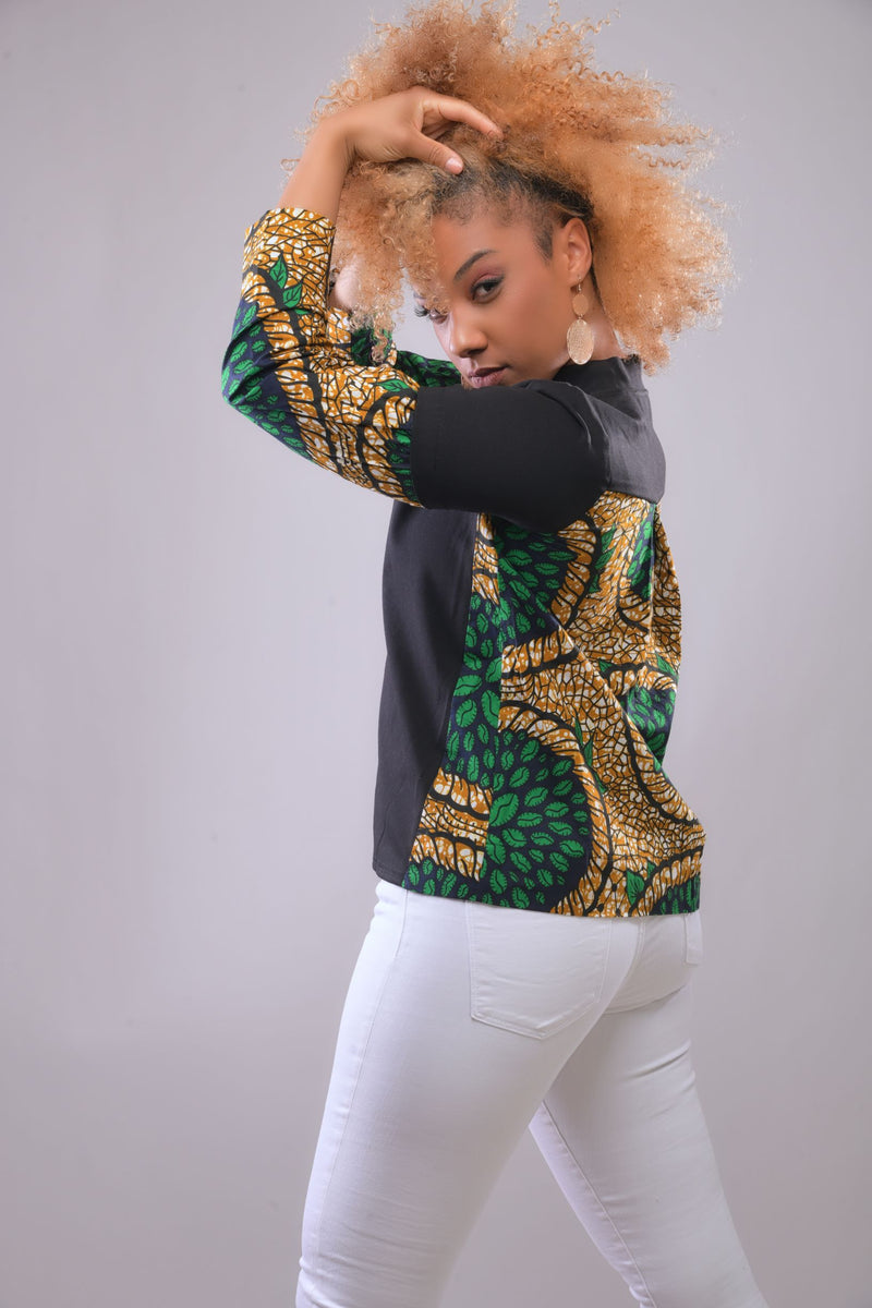 Pleated Back Pullover