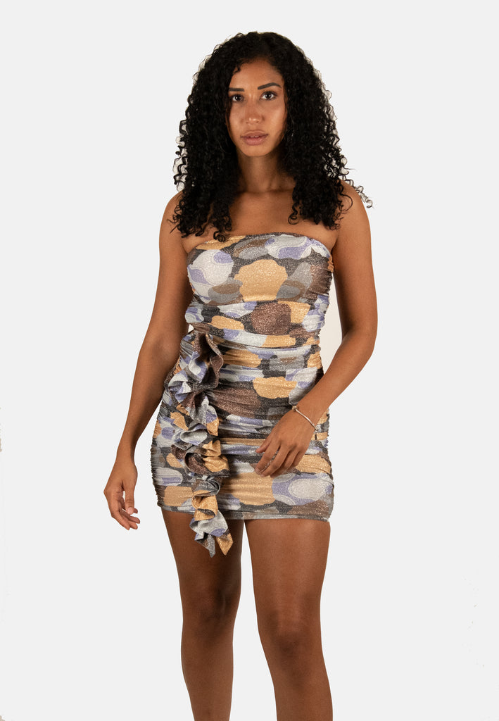 Tube Party Dress Gold