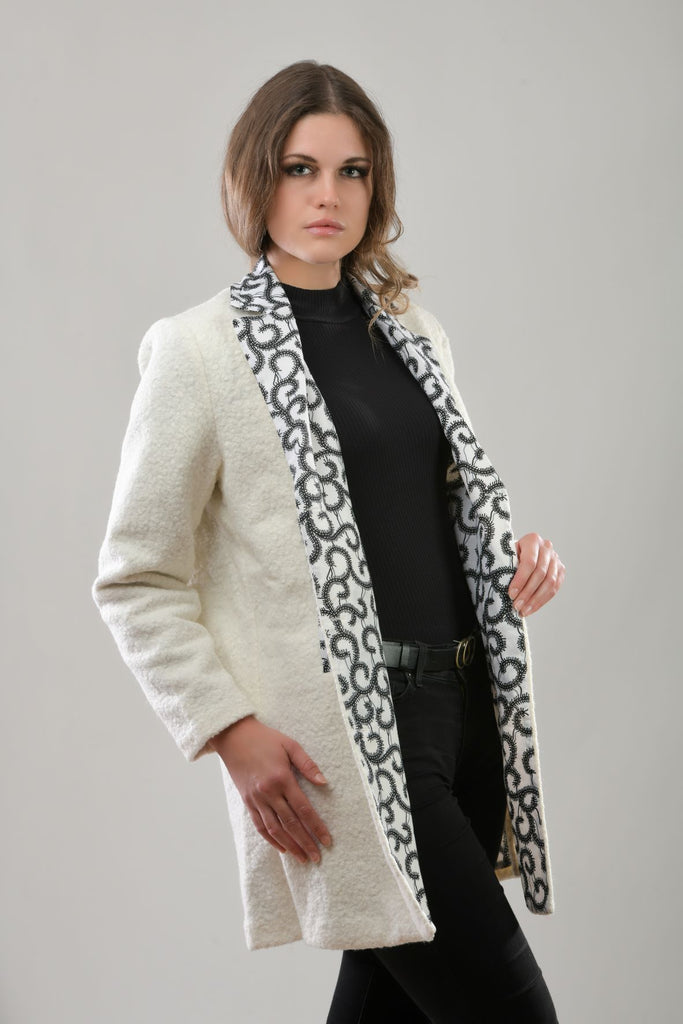Reversible Faux Fur Jacket Black & White