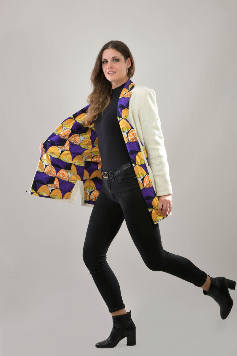 Reversible Faux Fur Jacket Purple